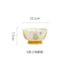 Cerâmica Shunxiang [Tanghulu] Tigela de Arroz Doméstica Estilo Creme Louça Bonita Pratos Tigelas de Sopa Conjunto de Tigela e Prato