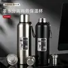 Termo de acero inoxidable 316 para exteriores, taza de acero completo para hombres, taza de separación de té y agua de gran capacidad, taza de agua para viajes y senderismo