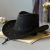 Chapéus de Cowboy Ocidentais Atacado para o Verão, Proteção Solar Unissex, Aba Larga Estilo Americano, Adequado para Viagens à Praia, Pastagem, Xinjiang, Sichuan e Xizang