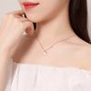 Nuevo Collar Original Wancheng Primavera y Verano para Mujer Plata de Ley Estilo Coreano Lujo Ligero Hermoso Diamante de Fritillaria Lazo Colgante de Concha