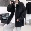 Atacado transfronteiriço de jaquetas jeans pesadas estilo americano para homens e mulheres, novas jaquetas de trabalho modernas de corte solto, tops de primavera estilo coreano
