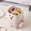Caja de Almacenamiento de Muñeco de Nieve Cubo de Almacenamiento de Escritorio con Tapa Dibujo Animado Portalápices Infantil Papelería Caja de Cartucho para Almacenamiento de Brochas de Maquillaje