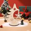 Nuevas manualidades navideñas de madera, adornos huecos para árbol de Navidad, bolas navideñas, estrellas, colgantes DIY para mesa de escritorio
