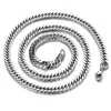 Collar de Joyería Cubana de Acero Inoxidable de Acero de Titanio DIY Trenzado de Doble Capa Pulido por Cuatro Lados para Hombres y Mujeres, Cadena Versátil Estilo Ins Hip-Hop