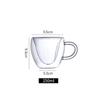 Caneca Resistente a Altas Temperaturas Lembrança Caneca de Café Casal Criativa em Formato de Coração Copo de Vidro de Camada Dupla com Alça Caneca de Água Retrô
