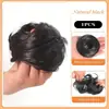 Comércio exterior peruca europeia e americana tendão de borracha anel de cabelo liso simulação feminina cabelo fofo natural bola cabeça cabelo preguiçoso artefato