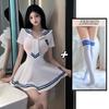 Lingerie Sexy, Uniforme Sexy, Roupa de Tentação, Uniforme Escolar Puro e Fofo, Saia Marinheiro Justa de Uma Peça, Minissaia para Mulheres