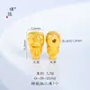 Puzuo Color Fuerte que Conserva Arena Dorada Accesorios DIY Cornucopia Calabaza Grande Negra Agujero Pasante Pulsera Collar Cuentas Wenwan para Mujeres