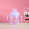 Garrafa de desenho animado de bebê com alça de bebê recém-nascido de grande diâmetro resistente a quedas anti-flatulência produtos maternos e infantis transfronteiriços atacado