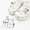 Charms para sapato Croc DIY corrente de pulseira de flor de pérola tridimensional flor de sapato estilo balé removível acessório de sapato decoração