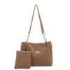 Bolsa Feminina Versátil e Estilosa 2026 Nova Versão Coreana Bolsa Tote Grande Capacidade Retrô Bolsa Tote Cor Sólida Bolsa de Ombro Feminina