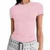 Camisa Casual Feminina Popular Europeia e Americana de Manga Longa para Primavera e Outono Cor Sólida Slim Fit Pulôver Top Roupas de Rua Femininas Camada Base