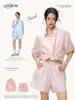 Conjunto de Camisa Casual Estilo Francés de Jack, Camisa de Manga Larga Blanca con Rayas y Cuello Campana, Camisa Fina Protectora del Sol para Mujer, Verano
