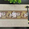 Nuevo Mantel con Forma de Abanico Estilo Chino con un Toque de Lujo Ligero, Adecuado para la Mesa de Restaurante de Hotel, Impermeable, Resistente al Aceite y Aislante al Calor
