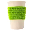 Nuevo juego de tazas de pareja con temática navideña, de punto, de lana jacquard de doble cara sin fondo, suministro directo de fábrica