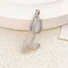 Colgante de Tulipan con Piedra Ojo de Gato para Mujer, Diseño de Nicho, Versátil y de Gama Alta, Accesorios para Joyería DIY que No se Desvanecen