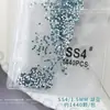 Venta al por mayor Azul Lago Diamante para Uñas Flash King Fan Pegatina Diamante Ss4 Planos Fondo Pequeño Redondo Diamante Uñas DIY Diamante Uñas Joyería para Uñas