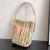 Bolso Primavera para Mujer Bolso Balde de Gran Capacidad 2024 Nueva Llegada Moda Combinable Color Contraste Hombro Axila