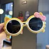 Gafas para Niñas, Gafas de Sol Polarizadas Color Caramelo de Princesa Gatito con Lazo, Gafas de Sol Lindas Nuevas, Silicona para Bebé