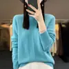 Camiseta Básica de Cuello Medio para Mujer, Nuevo Suéter de Punto Otoño e Invierno 2025 para Usar en Capas, Top Grueso Estilo Perezoso