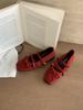 Sapatos Mary Jane Quadrados de Couro Genuíno Estilo Retrô de Nicho para Noite Sapatilhas Baixinhas 2025 Novo Estilo Não Cansativos para Mulheres