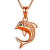 Versão coreana do Taobao mais vendido Dolphin Love pingente colar zodíaco animal golfinho pingente colar clavícula corrente atacado