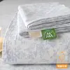 Lençol de Cama de Gaze Dupla Classe A Peça Única para Dormitório Estudantil, Conjunto de Capa de Edredom Estampada e Fronha de Três Peças para Cama de Solteiro/Casal, Não Algodão Algodão Puro 3