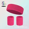 Set Deportivo de Algodón Poliéster Transpirable Absorbente de Sudor Protectoras Pre-hechas Personalizadas Muñequeras Diademas Correas para Fútbol y Baloncesto