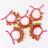 Tobillera trenzada de hilo de jade de colores, cuerda roja, pulsera de tobillo para danza, pulsera con cascabel, regalo para niños, accesorios de actuación del 1 de junio, súper ruidoso, venta al por mayor