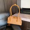 Bolso Baguette Clásico Retro de Gamuza para Mujer 2025 Otoño Nuevo Estilo Moda Simple Bolso de Hombro de Gama Alta para Mujer