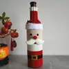 Fundas para botellas de vino de Navidad transfronterizas, fundas para champán y vino tinto, fundas creativas para vino, decoración de mesa de hotel y restaurante, decoraciones navideñas