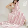 Nueva Toalla de Baño Coral Fleece Secado Rápido Portátil y Envolvente, Extra Grande y Gruesa, Toalla de Baño para el Hogar con Rayas Anchas, Toalla Absorbente con Patrón de Ondas de Agua