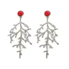 Novos brincos transfronteiriços europeus e americanos florais geométricos com textura de moda tridimensional, brincos de alta qualidade estilo ins para o dia a dia