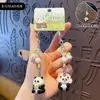 Baimao Original de Moda Panda Nariz Pequeño Cadena para Teléfono Móvil Llavero Colgante Moda para Mujer Llavero para Mochila Escolar