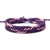 Pulsera Colorida de Verano Tejida a Mano con Cuerda de Cera Estilo Étnico PU Cuero Impreso Pulsera Cuerda Simple Multicolor Cuerda de Mano