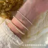 Pulseira de Pérolas de Luz Forte Zhengyuan Shijia para Mulheres, Extremamente Fina, Simples, Estilo Retro Francês, Elegante e Doce, Joia de Nicho da Moda