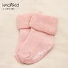 Oferta especial de liquidación al por mayor calcetines de algodón monocolor para primavera y otoño calcetines de rizo engrosados con vuelta calcetines para niños y niñas calcetines cálidos para bebé