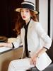 Traje profesional de ventas, traje de primavera y otoño para mujer, moda femenina, recepción de hotel, salón de belleza, ropa de trabajo, traje de mujer, ropa inmobiliaria.