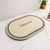 Alfombra de suelo de baño de lana de cordero estilo crema, moderna, simple, absorbente, antideslizante, alfombra de suelo gruesa, alfombra de baño para el hogar
