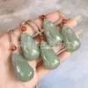 Colgante de Aventurina Natural en Color Agua Clara, Mariposa de Aventurina, Hoja Ruyi, Buda y Amuleto de Paz Colgante de Jade