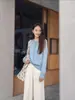 Nuevo cárdigan de punto para mujer de lana 100% con cuello redondo, popular y elegante, hecho de hilo Yangzi, lavable a máquina, lana Puyuan