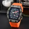Nuevo Reloj de Barril Moda Richard Esfera Grande Reloj de Cuarzo Multifuncional Reloj para Hombre Explosiones de Tiktok