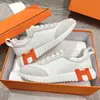Marca H 26 Europea y Americana Unisex Pareja Moda Cuero Genuino Zapatos Casuales Versátiles Tenis Blancos Malla Panda Zapatos Deportivos para Correr