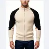 2026 Comércio Exterior Outono/Inverno Masculino Gola Alta Bloco de Cores Zíper Suéter Malha Tamanho Plus Moda Casual Jaqueta Cardigan