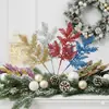 P Decoración Navideña Ramas con Purpurina Dorada, Varios Estilos de Decoraciones para Escenas Navideñas, Guirnaldas para Colgar en la Puerta, Suministro de Fábrica