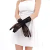 Guantes Sexy de Diamantes Calientes Accesorios Íntimos Sexy Guantes de Diamantes Malla de Encaje Largos para Mujer de Cinco Dedos Delgados Tzs216