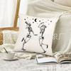 Fábrica direta de fronhas novas de Halloween transfronteiriças, decoração de quarto e sofá, fronha de linho com tema de fantasma e osso
