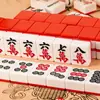 Mini Conjunto de Mahjong, Mahjong Pequeno Portátil Feito à Mão, Qualidade Premium para Acampamento ao Ar Livre, Viagem, Uso em Dormitório
