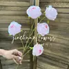 5 Rosas de Montaña Nevada, Rosas de Ensueño, Flores Artificiales, Flores para Bodas, Arreglos Florales para Salón de Bodas, Adornos de Decoración para el Hogar