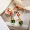 Mingcheng Aretes Transfronterizos Retro de Moda de Lujo Ligero Imitación Esmeralda Personalizados Estilo Palacio para Dama Venta al por Mayor